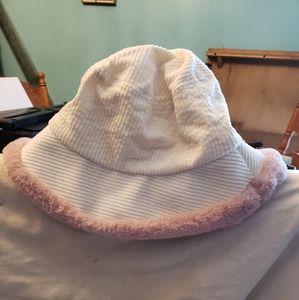 White and pink hat
